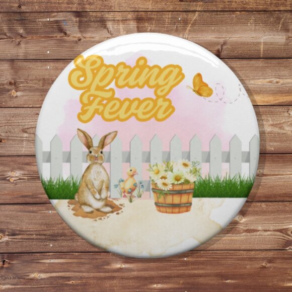 2.25" Springtime Buttons! (5) - Picture 2 of 6